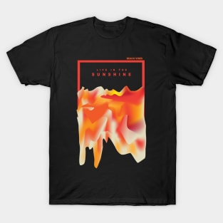 retro vintage melting wave abstract beach vibes T-Shirt